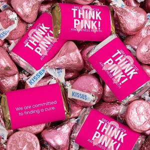 Breast Cancer Awareness Candy Hershey's Miniatures and Kisses by Just Candy - Think Pink Ribbon - 1 of 4