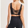 Women's Hibiscus Sports Bra - mono b - 2 of 3