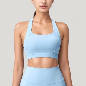 Anna-Kaci Active Women's Scoop Neck Seamless Athletic Crop Top with Wide Shoulder Straps - 1 of 4