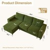XIZZI Upholstered Sectional Sofa with Comfy Chaise Large Deep Seat, Minimalist Modular Couches Sleeper for Living Room Bedroom Apartment Lounge - 2 of 4
