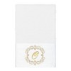 Linum Home Textiles 100% Turkish Cotton MONICA Gold Thread 3PC Embellished Towel Set - 3 of 4