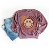 Simply Sage Market S.W.Smiley Fall Checkered Smiley Sweatshirt - 3 of 4