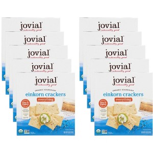 Jovial Everything Sourdough Einkorn Crackers - Case of 10/4.5 oz - 1 of 4