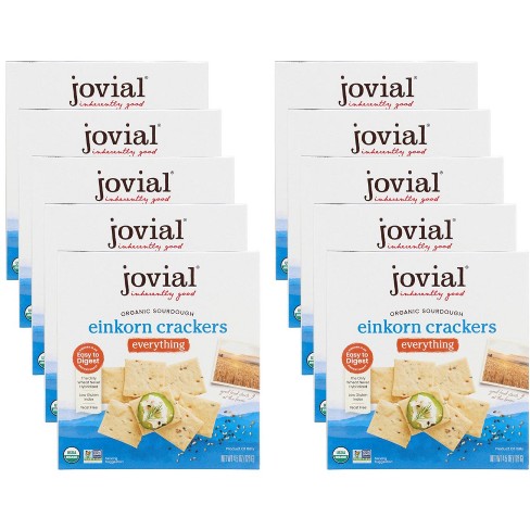 Jovial Everything Sourdough Einkorn Crackers - Case of 10/4.5 oz - image 1 of 4