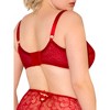 Smart & Sexy Women's Plus Size Retro Lace & Mesh Unlined Underwire Bra - 4 of 4