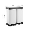 happimess Edmund Kitchen Trash/Recycling 16-Gallon Double-Bucket Trash Can - 3 of 4
