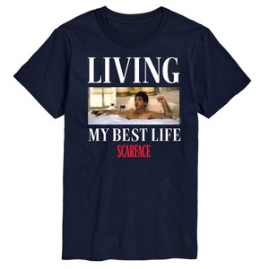 Men's - Scarface - Living My Best Life Short Sleeve Graphic T-Shirt - 1 of 4