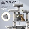 Allewie 68 Inches Cat Tree/Cat Tree House and Towers for Large Cat/Cat Climbing Tree with Cat Condo/Cat Tree Scratching Post/Multi-Level Large Cat Tree - 3 of 4