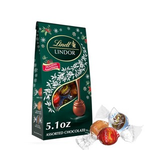 Lindt LINDOR Christmas Assorted Chocolate Candy Truffles - 5.1oz - 1 of 4