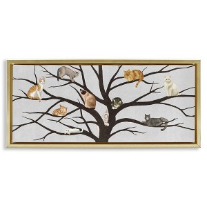 Stupell Industries Cats In Tree Pet Painting, 25" x 11" - 1 of 4