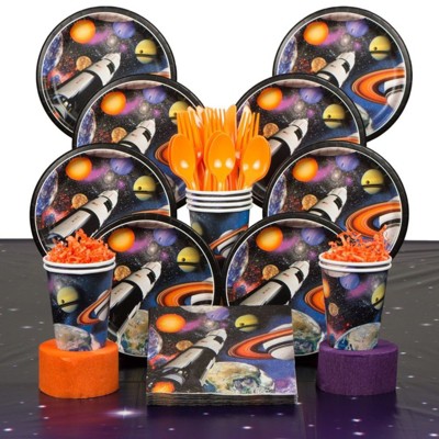 Birthday Express Space Party Rocket Space Blast Deluxe Kit - Serves 8 Guests