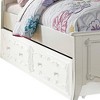 Edalene 87" Twin Bed and Pearl White - Acme Furniture: Upholstered Storage, No Box Spring Required - 3 of 4