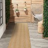 World Rug Gallery Herringbone Stripe Reversible Jute-Look Indoor/Outdoor Rug - 2 of 4