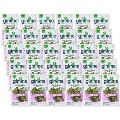 Gimme Seaweed Snack Organic Teriyaki - Case of 30/.14 oz
