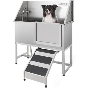 Professional Stainless Steel Pet Dog Bathing Station With Stairs - 1 of 4