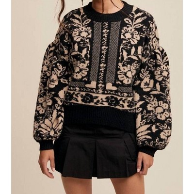 Women's Vintage Flower Crewneck Sweater - Listicle