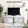 Double Cat Litter Box Enclosure for 2 Cats, 47.2" Large Wood Hidden Kitty Furniture with Sisal Doors - 4 of 4