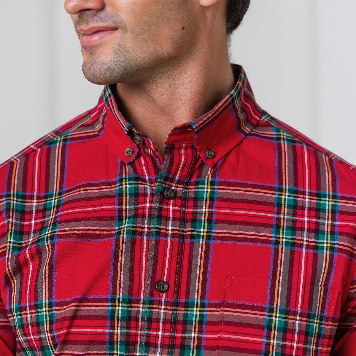 Hope & Henry Mens' Long Sleeve Stretch Poplin Button Down Shirt - thumbnail 3