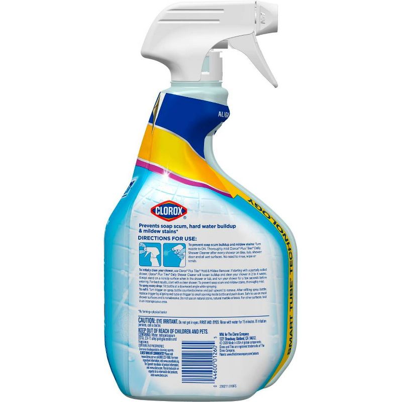 Clorox Plus Tilex Daily Shower Cleaner Spray Bottle - 32oz, 6 of 9