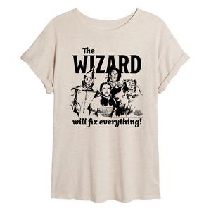 Women's - Wizard of Oz - The Wizard Will Fix Everything Oversized Graphic T-Shirt - 1 of 4