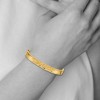Black Bow Jewelry 8mm 14k Yellow Gold Diamond Cut Concave Hinged Bangle Bracelet, 8 Inch - 3 of 4