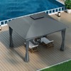 Tangkula 12' x 10' Patio Heavy Duty Steel Gazebo Canopy Double Vented Outdoor Gray - 2 of 4