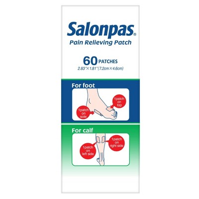 Salonpas Pain Relieving Patch - 8 Hour Pain Relief - 60ct