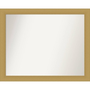 32" x 26" Non-Beveled Grace Brushed Gold Wall Mirror - Amanti Art: Modern Style, Polystyrene Frame, Wall Mount - 1 of 4