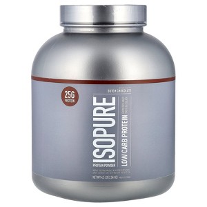 Isopure Low Carb Protein Powder, Dutch Chocolate, 4.5 lb (2.04 kg) - 1 of 3