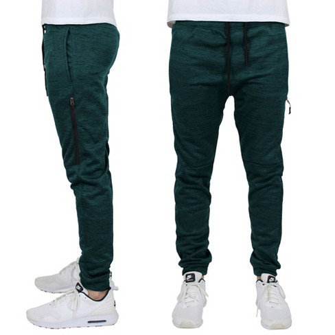 Logan Martin Men s Slim Fitting Fleece lined Tech Joggers Heather Green M Target