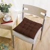 4Pcs Chair Cushion Pads Pillow Soft Tie On Square Sitting Mats For Home Office Car Sitting Travel(Standard) - 4 of 4