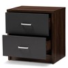 Hansel 2 Drawer and Finished Nightstand Brown/Gray - Baxton Studio - image 3 of 4