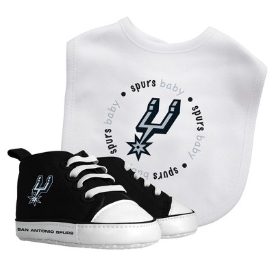 Image of Baby Fanatic 2 Piece Bid and Shoes - NBA San Antonio Spurs - White Unisex Infant Apparel