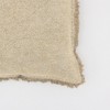 TopComfy Support Pillow Stonewashed Linen Throw Pillow with Handworked Edges and Fringe for Stylish Decor, Beige, 22"*22"*1" - 4 of 4