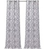 Kate Aurora 2 Piece Geo Sheen Palladian Grommet Top 88% Blackout Curtain Panels - 84 in. Long - 2 of 4