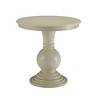 Royal Hampton Accent Table with Pedestal Base, Antique White - 2 of 4