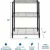 3 - Tier Heavy Duty Adjustable Shelves Metal Storage Rack Black 250 - lb Capacity 14x24x30 Inch - 2 of 4