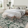 Coolmee Washable Area Rugs for Living Room Non-Slip Soft Modern Botanical Floral Rugs Accent Floor Carpet for Bedroom Dining Room - 2 of 4