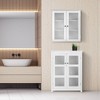 Connor Floor Cabinet White - Elegant Home Fashions: Wood Composite, 3 Shelves, 2 Doors, Anti-Tip Hardware - 4 of 4