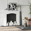 HOMCOM Modern Fireplace Mantel, Surround Mantels for Fireplace with Decorative Pattern Interior Width 29" White - image 2 of 4