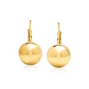 Ross-Simons Italian 18kt Gold Over Sterling Ball Drop Earrings - 1 of 4