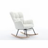 NicBex Rocking Chair with Adjustable Footrest Accent Chair Teddy Fabric Reading Chair Comfy Chair Lounge Chair for Bedroom, Living Room - 3 of 4