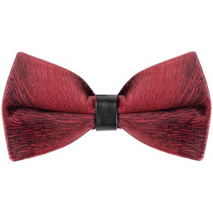INSPIRE CHIC Men's Velvet Adjustable Pre-Tied Bow Tie - 1 of 4