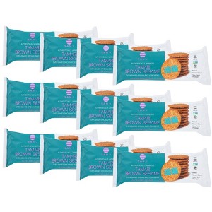 San-J Tamari Brown Sesame Oven Baked Brown Rice Crackers - Case of 12/3.7 oz - 1 of 4
