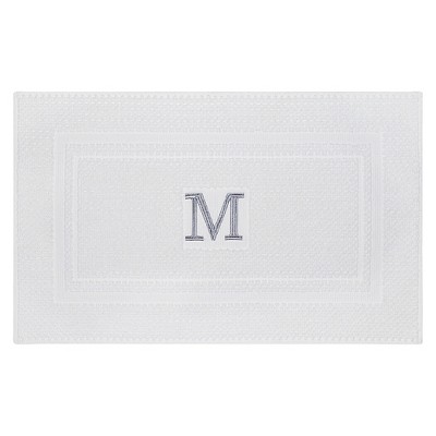 Monogram Bath Mat White M Threshold Target Inventory Checker