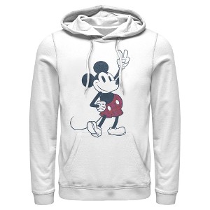 Men's Mickey & Friends Plaid Mickey Mouse Retro Pull Over Hoodie - 1 of 4