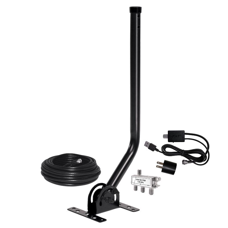 Antennas Direct® ClearStream 4MAX® HDTV Complete Indoor/Outdoor Multi-Directional TV Antenna with 70+ Mile Range, Cable, Mast, Amplifier, and Splitter, 2 of 11