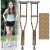 My Crutches-Fashion Designed Colored Youth Junior Crutches for Kids/Teens/Adults w Adjustable Handgrip & Length (Cheetah, for Heights 4'5" to 5'2") - 2 of 4