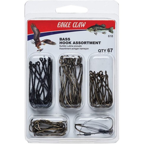 Eagle Claw Bass Assorted Hooks Fishing Kit : Target