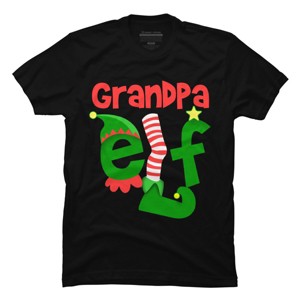 Men's Design By Humans Grandpa Elf Christmas By personalized T-Shirt - 1 of 4